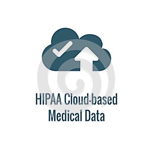 HIPAA Compliance icon set with hippa image involving medical privacy