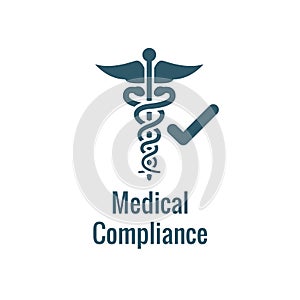 HIPAA Compliance icon set with hippa image involving medical privacy