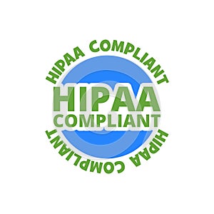 HIPAA compliant symbol icon isolated on white background
