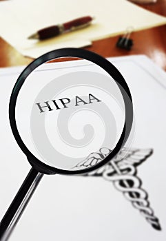 HIPAA document magnified