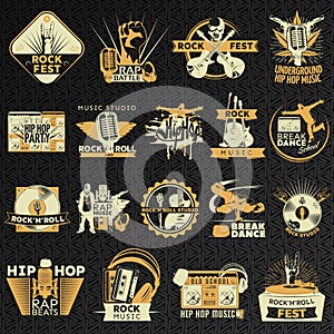 Hiphop Rock Emblem Set photo