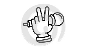 Hiphop singer microphone icon animation
