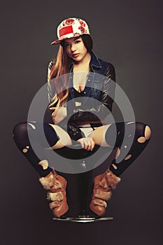 Hiphop young girl photo