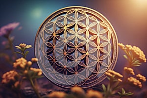Hippie - Flower of Life Mandala - Spiritual Artwork for Meditation and Mindfulness