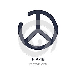 hippie icon on white background. Simple element illustration from World peace concept