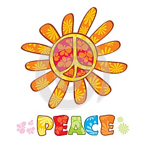 Hippie peace symbol