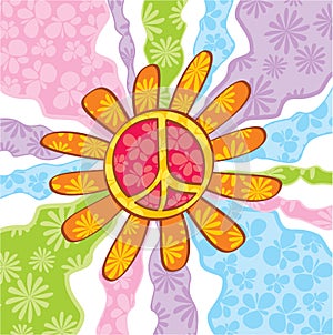 Hippie peace symbol