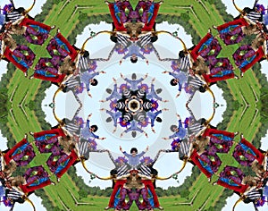 Hippie people kaleidoscope