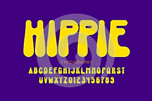 Hippie style font design