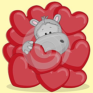 Hippo in hearts