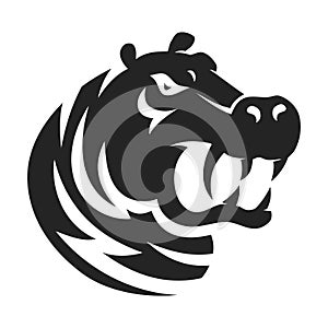 Hippo Logo template Isolated. Brand Identity. Abstract Vector graphic photo