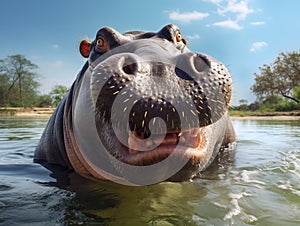 Hippo smile