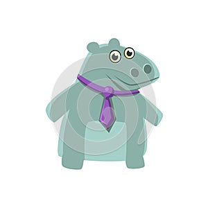 Hippo Wearing Neck Tie