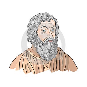 Hippocrates, ancient Greek physician who lived during Greece`s Classical period and is traditionally regarded as the father of med photo