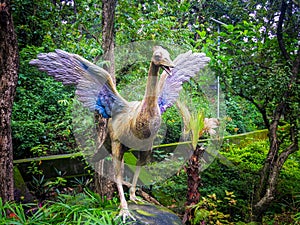 Hippogriff bird, A mythical creature statue at the Dehradun City Zoo in Uttarakhand, India