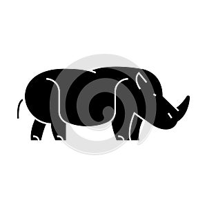 Hippopotamus, hippo icon, vector illustration, sign on isolated background