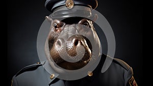 Hippos In Police Uniform: Zbrush Style Portraits Of Imaginative Rtx-powered Creatures