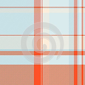 Hippy textile seamless vector, spring fabric background pattern. Paper check plaid tartan texture in light and red colors