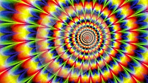 Hippy Tie Dyed Radial Pattern Animation Background