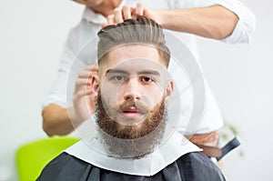 Hipster at the barber