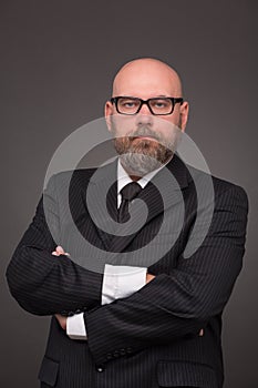 Hipster bearded businessman