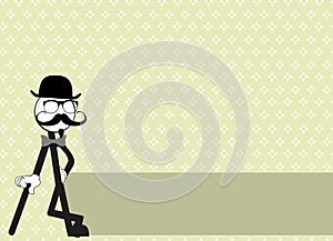 Hipster cartoon pictogram background fancy