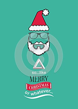 Hipster christmas vector with sarcastic message
