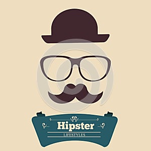 Hipster design, illustration.