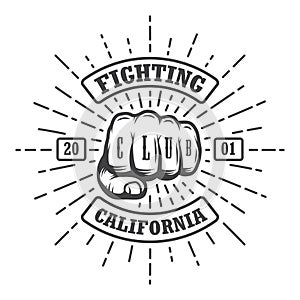 Hipster emblem about fighting club