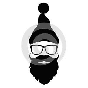 Hipster face vector cartoon