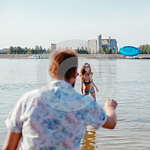 Hipster Friends At The Beach photo