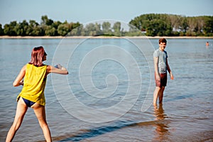 Hipster Friends At The Beach photo