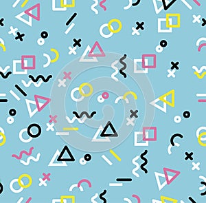 Hipster Geometric memphis style sameless pattern