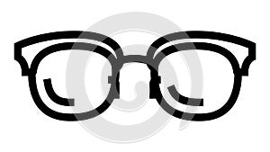hipster glasses optical line icon animation