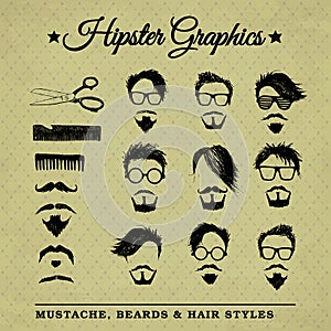 Hipster graphic set 2