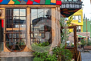 Hipster hangout in Berlin. The club is in an abandoned building