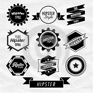 Hipster Label and Badge Icon Vector Design