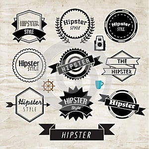 Hipster Label and Badge Icon Vector Design