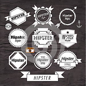 Hipster Label and Badge Icon Vector Design