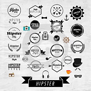 Hipster Label and Badge Icon Vector Design