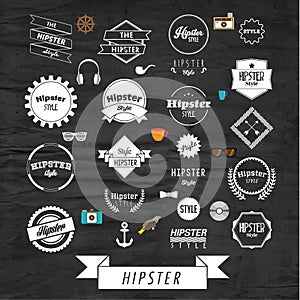 Hipster Label and Badge Icon Vector Design