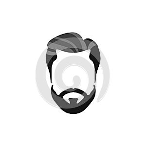 Hipster Male Hair and Facial Style With Beard Chevron Moustache