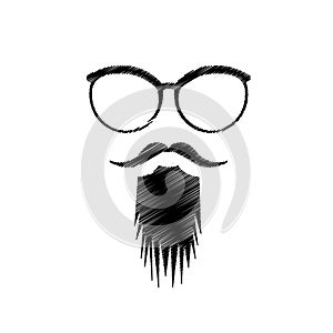 Hipster man icon image