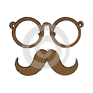 Hipster man icon image