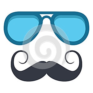 Hipster Mask Vector icon which can be easily modified or edit