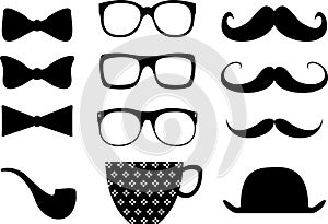 Hipster moustache style elemments se2 photo