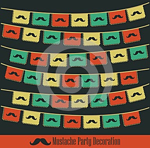 Hipster Mustache party decoration