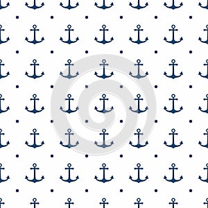 Hipster pattern seamless background with anchor