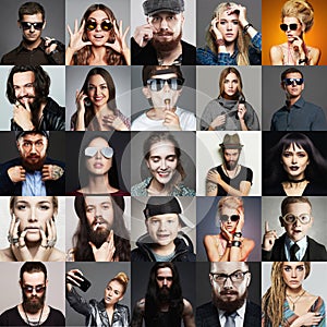 Hipster people fashion beauty Collage