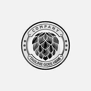 Hipster Retro Vintage Hop Craft Beer Brewery Badge Label Logo Design